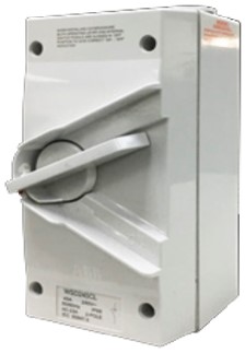 ABB WSD432CL 32A 4P IP66 weather proof switch-isolator